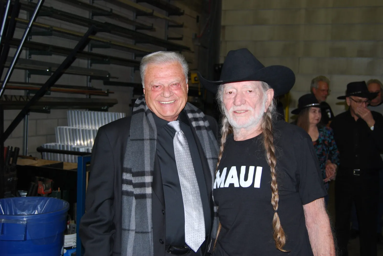 Harold Matzner and Willie Nelson at the McCallum Theater